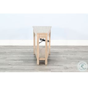 Charge Wedge Natural Chair Side Table