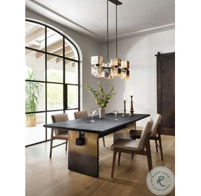 Brennan Worn Black Dining Table