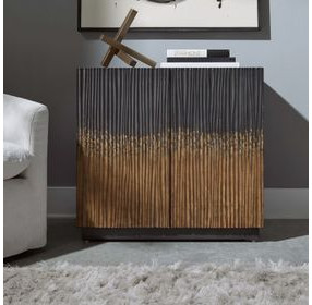 Fiore Satin Espresso 2 Door Accent Cabinet