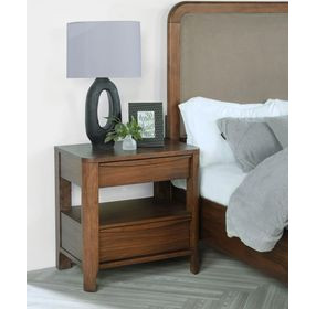 Maderia Walnut 2 Drawer Nightstand