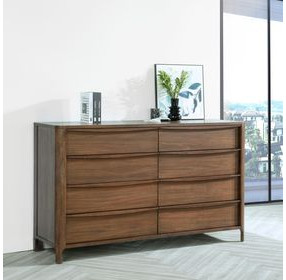 Maderia Walnut 8 Drawer Dresser