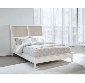 Bexhill White Queen Upholstered Panel Bed