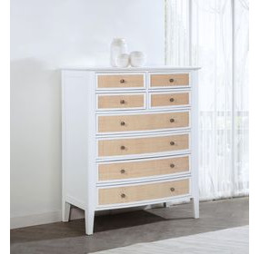 Bexhill White 8 Drawer Chest