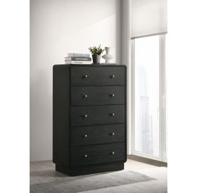 Cavelle Black 5 Drawer Chest