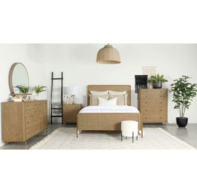 Arini Sand Wash and Natural California King Panel Bed