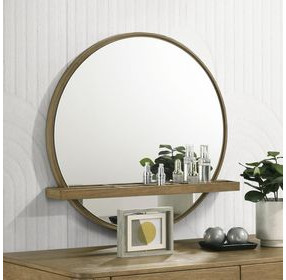 Arini Sand Wash Round Vanity Wall Mirror