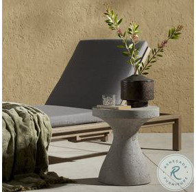 Koda Textured Grey Outdoor Round End Table