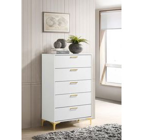 Kendall White 5 Drawer Chest