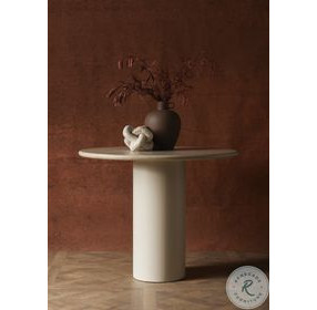 Belle Cream Marble Round Dining Table