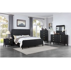 Brookmead Black California King Panel Bed
