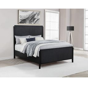 Brookmead Black Queen Panel Bed