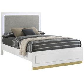 Caraway White And Gray Panel Bedroom Set
