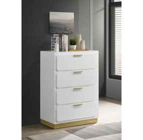 Caraway White 4 Drawer Chest