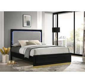 Caraway Black And Gray Queen Panel Bed