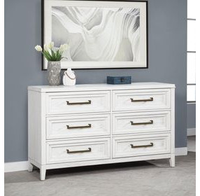 Marielle Distressed White Dresser