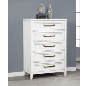 Marielle Distressed White Chest