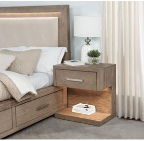 Kenora Barley Brown 1 Drawer Nightstand