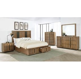 Terrace Ash Brown California King Platform Bed with Storage