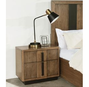 Terrace Ash Brown 2 Drawer Nightstand