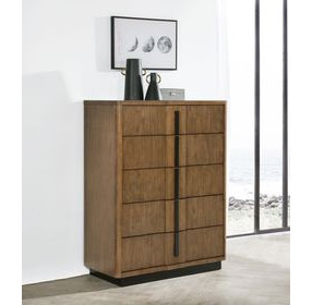 Terrace Ash Brown 5 Drawer Chest