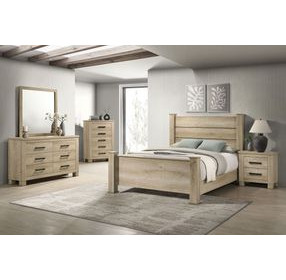 Oakglen Weathered Oak California King Panel Bed