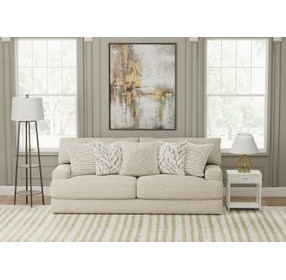 Brett Honey 93" Sofa with Cuddler Cushions