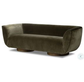 Sabine Surrey Olive 87" Upholstered Sofa