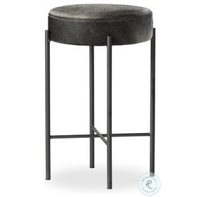 Nocona Black and White Speckled Hide Counter Height Stool