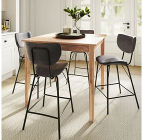 Colby Gray Upholstered 5 Piece Counter Height Dining Set