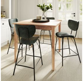 Colby Jade Upholstered 5 Piece Counter Height Dining Set