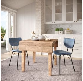 Colby Slate Blue Extendable 3 Piece Dining Set