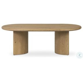 Paden Worn Oak Veneer Oval Occassional Table Set