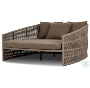 Porto Ellor Brown Outdoor Upholstered Daybed