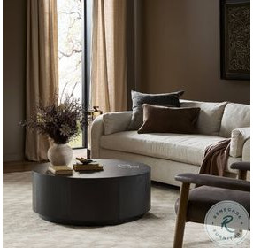 Humphrey Coal on Oak Round Coffee Table