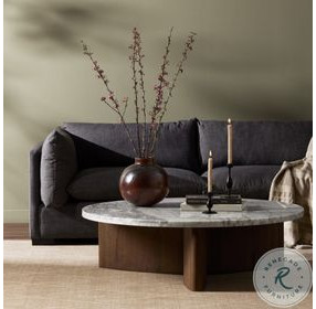 Toli Italian White Marble Round Occassional Table Set