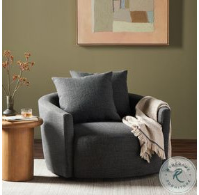 Chloe Gibson Smoke Performance Fabric Swivel Chair