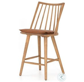 Lewis Sandy Oak Windsor Bore and Dowel Counter Height Stool