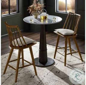 Lewis Sandy Oak Windsor Performance Fabric Bar Stool