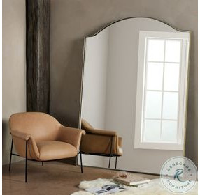 Jacques Antique Brass Irregular Floor Mirror