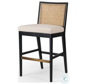 Antonia Brushed Ebony Performance Fabric Bar Stool
