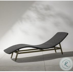 Portia Vintage Coal 24" Outdoor Chaise