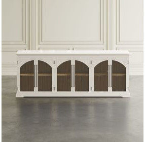Archdale White 6 Glass Door Sideboard