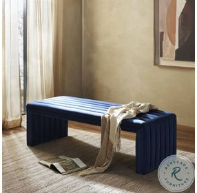 Augustine Sapphire Navy 61" Accent Bench