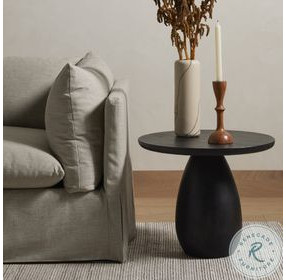 Merla Black Wash Ash Wood End Table