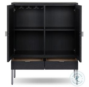Cressida Black Linen 2 Door Bar Cabinet