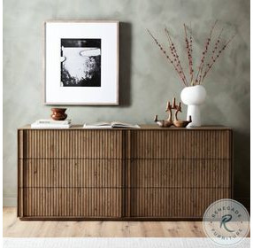 Leo Rustic Grey 6 Drawer Dresser