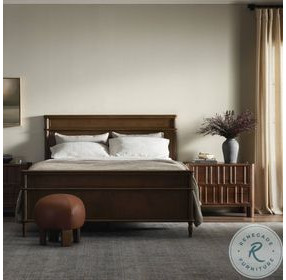 Toulouse Toasted Oak Veneer Queen Upholstered Bed