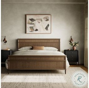 Toulouse Toasted Oak Veneer King Upholstered Bed