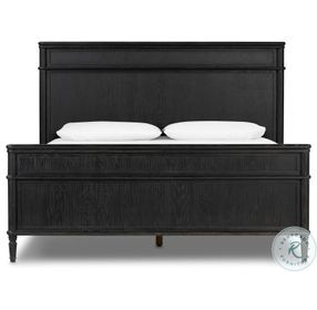 Toulouse Distressed Black Upholstered Bedroom Set