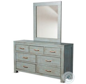 Golden Hearth Blue 7 Drawer Dresser